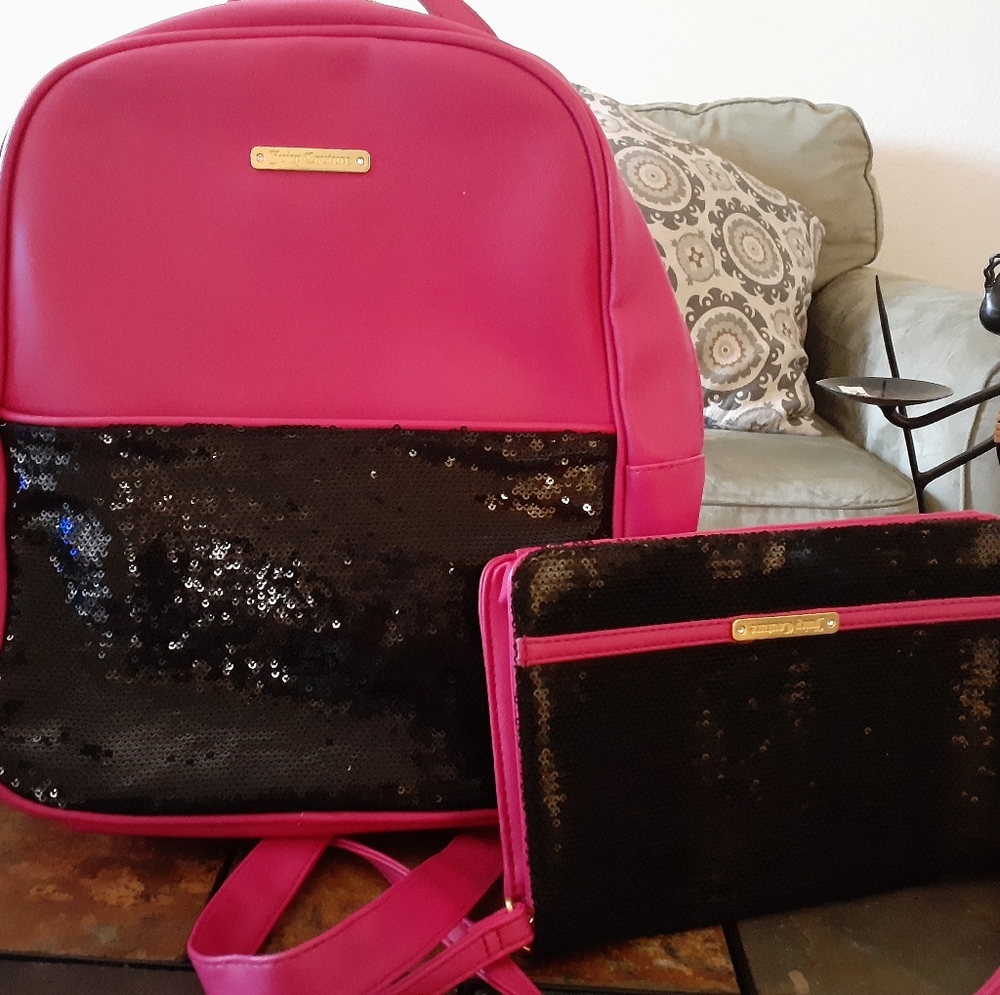 Juicy Couture backpack and purse
